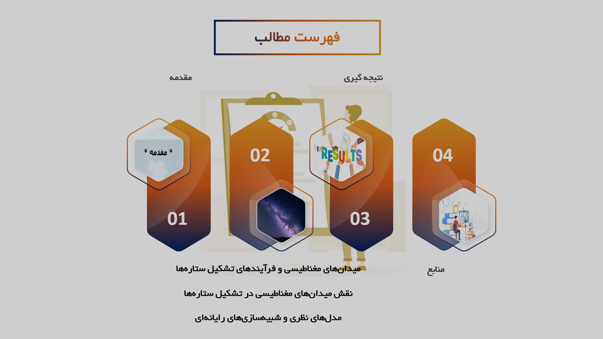 پاورپوینت در مورد نقش میدان‌های مغناطیسی در تشکیل ستارگان